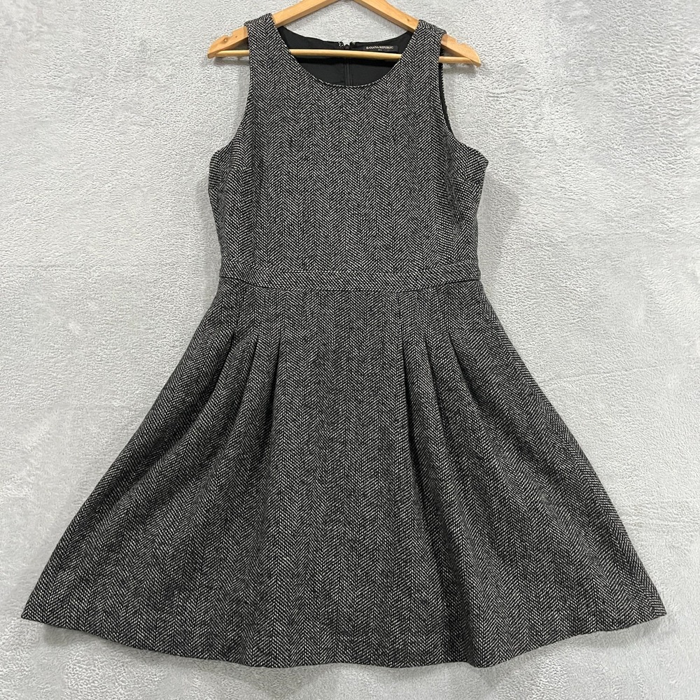 Banana Republic‎ Dress Women's 12 Wool Blend A Line Academia Preppy Old Money